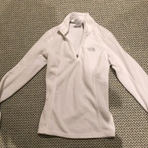 The North Face white fleece